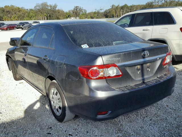 2T1BU4EE6DC109485 - 2013 TOYOTA COROLLA BA GRAY photo 3