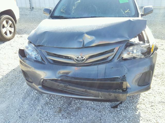 2T1BU4EE6DC109485 - 2013 TOYOTA COROLLA BA GRAY photo 9