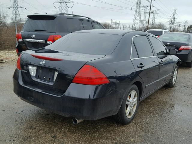 1HGCM56707A179794 - 2007 HONDA ACCORD EX BLACK photo 4