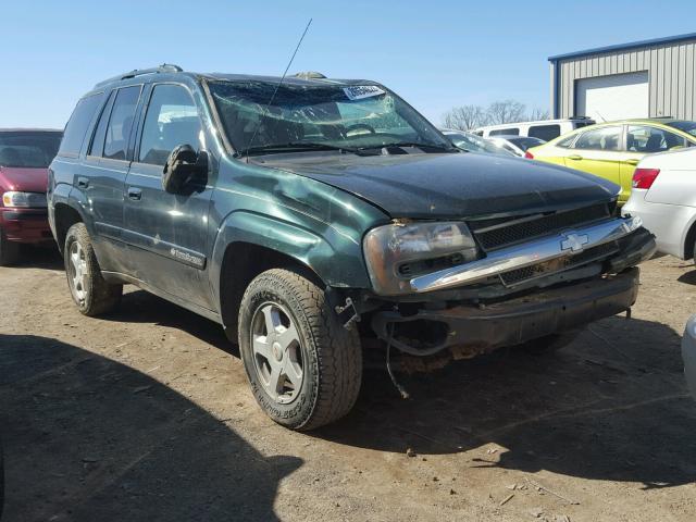 1GNDS13SX22258569 - 2002 CHEVROLET TRAILBLAZE GREEN photo 1