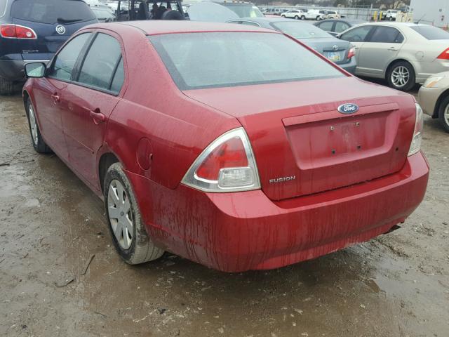 3FAFP07Z66R121673 - 2006 FORD FUSION SE RED photo 3