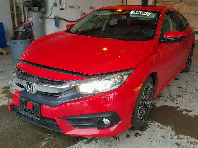 2HGFC1F75HH651337 - 2017 HONDA CIVIC EXL RED photo 2