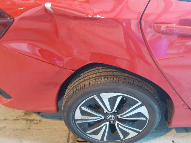 2HGFC1F75HH651337 - 2017 HONDA CIVIC EXL RED photo 9