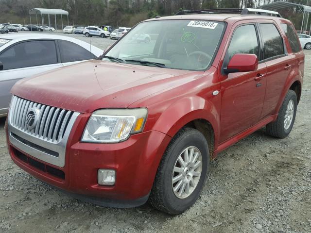 4M2CU87719KJ10103 - 2009 MERCURY MARINER PR RED photo 2