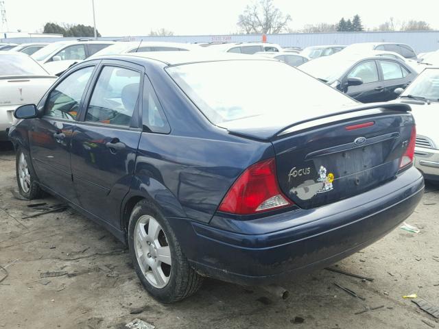 1FAFP38313W270285 - 2003 FORD FOCUS ZTS BLUE photo 3