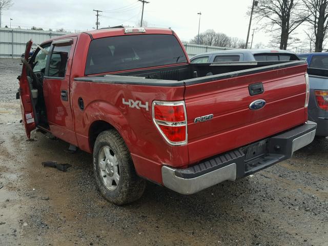 1FTEW1E83AFB27140 - 2010 FORD F150 SUPER RED photo 3