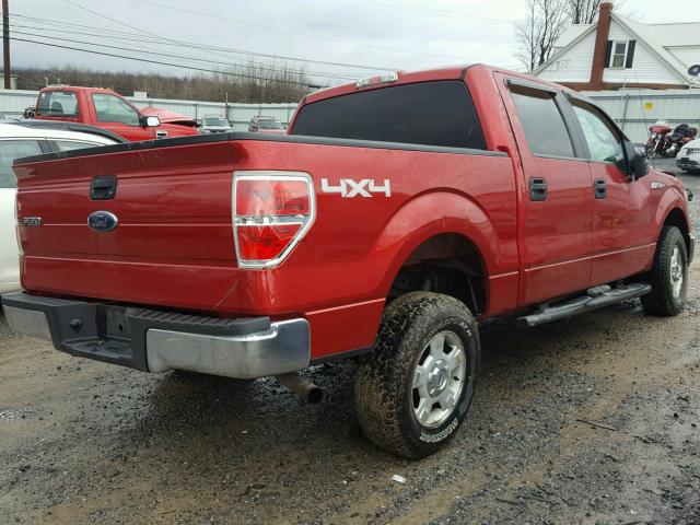 1FTEW1E83AFB27140 - 2010 FORD F150 SUPER RED photo 4