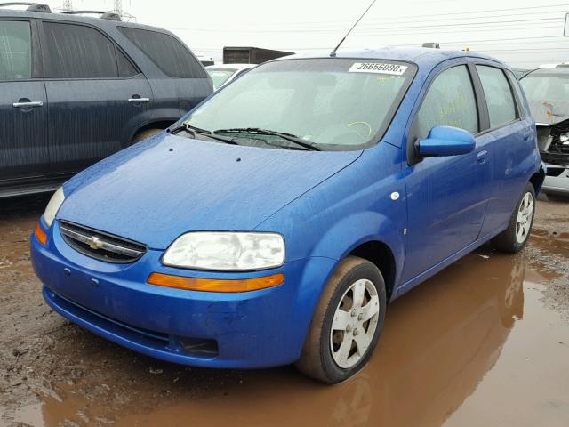 KL1TD66677B755541 - 2007 CHEVROLET AVEO BASE BLUE photo 2