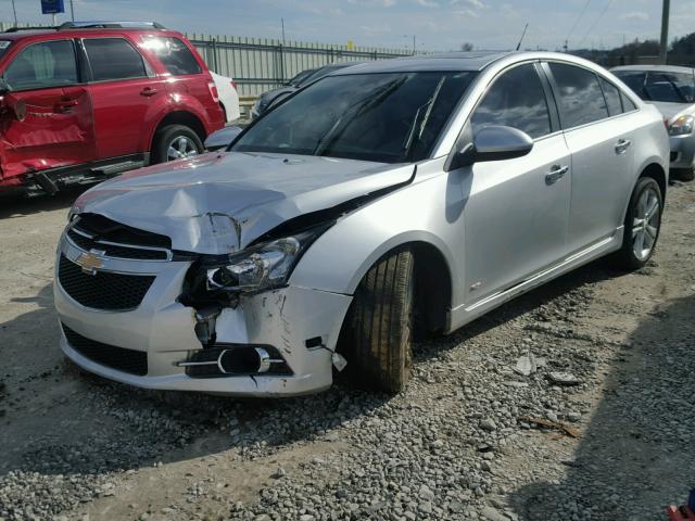 1G1PG5SB0E7486130 - 2014 CHEVROLET CRUZE LTZ SILVER photo 2