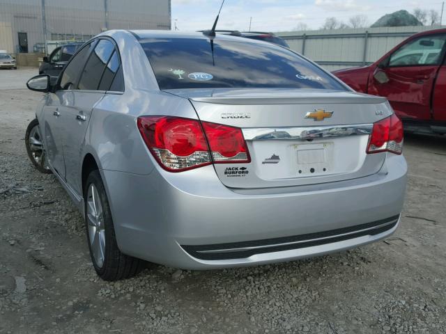 1G1PG5SB0E7486130 - 2014 CHEVROLET CRUZE LTZ SILVER photo 3