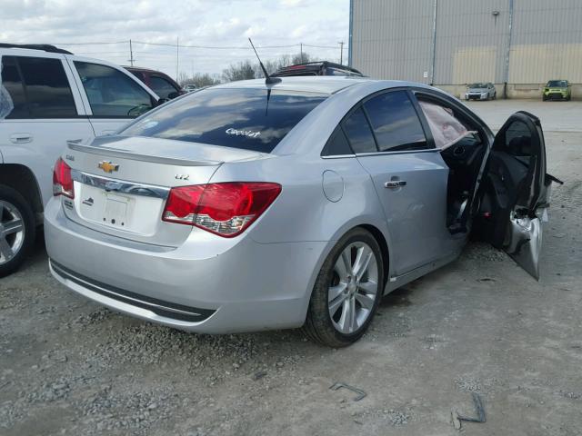 1G1PG5SB0E7486130 - 2014 CHEVROLET CRUZE LTZ SILVER photo 4