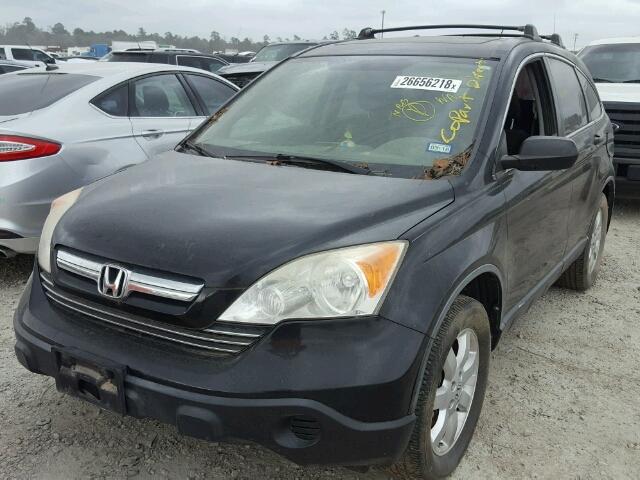 JHLRE48508C005535 - 2008 HONDA CR-V EX BLACK photo 2