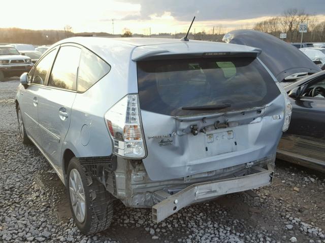 JTDZN3EU2C3181059 - 2012 TOYOTA PRIUS V BLUE photo 3