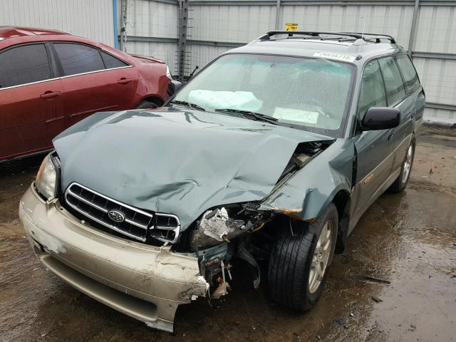 4S3BH6653Y6632197 - 2000 SUBARU LEGACY OUT TWO TONE photo 2