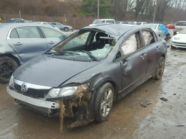 19XFA1F63BE020536 - 2011 HONDA CIVIC LX-S GRAY photo 2