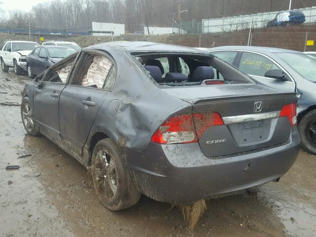 19XFA1F63BE020536 - 2011 HONDA CIVIC LX-S GRAY photo 3