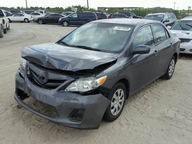 5YFBU4EE6DP075807 - 2013 TOYOTA COROLLA BA GRAY photo 2