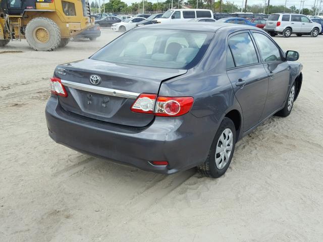 5YFBU4EE6DP075807 - 2013 TOYOTA COROLLA BA GRAY photo 4