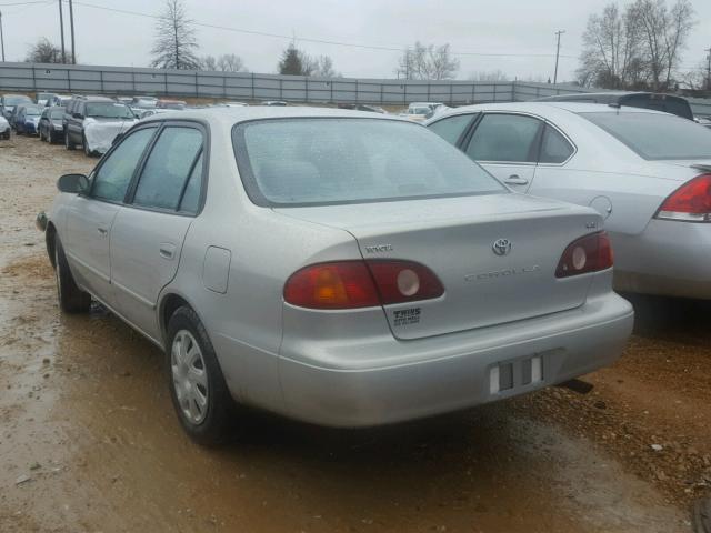 1NXBR12E82Z638601 - 2002 TOYOTA COROLLA CE SILVER photo 3