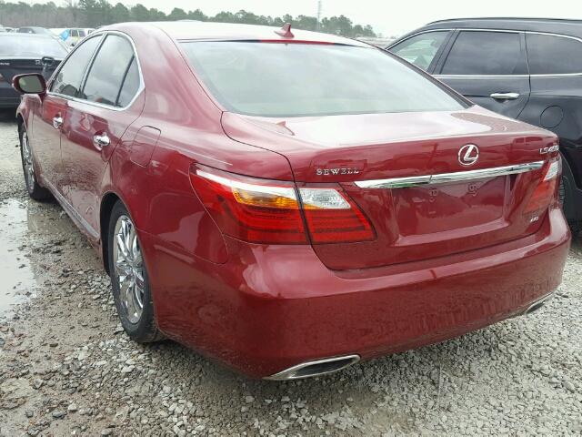 JTHCL5EF2C5014163 - 2012 LEXUS LS 460 RED photo 3