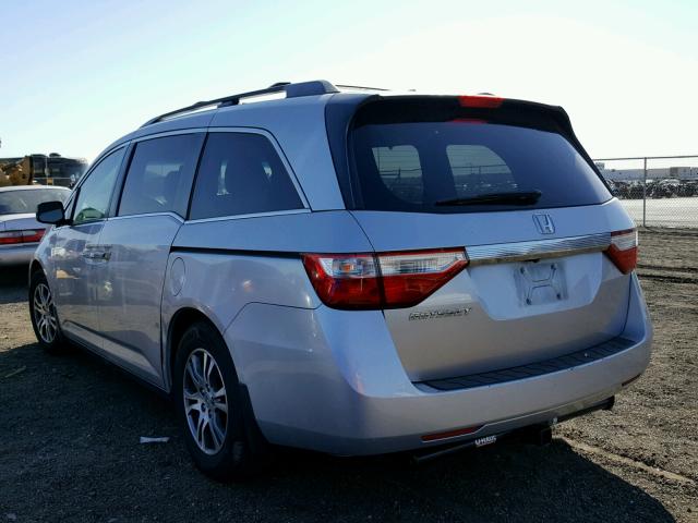 5FNRL5H63BB093895 - 2011 HONDA ODYSSEY EX SILVER photo 3