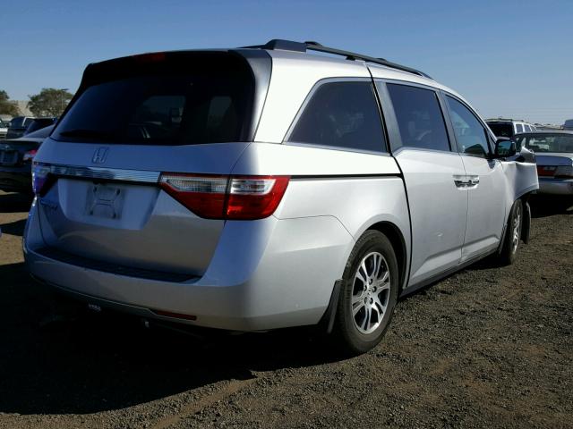 5FNRL5H63BB093895 - 2011 HONDA ODYSSEY EX SILVER photo 4