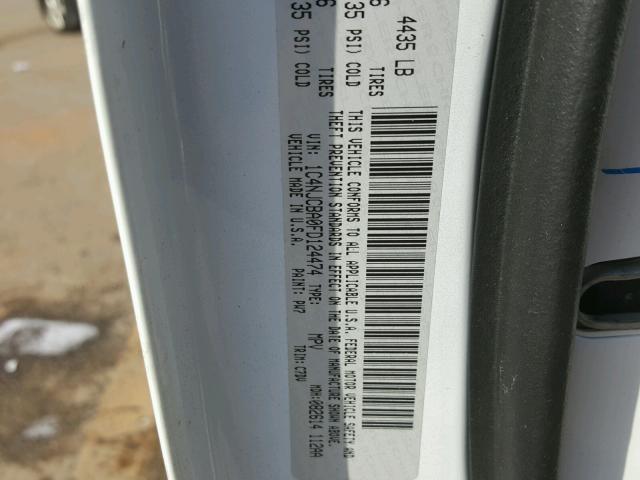 1C4NJCBA0FD124474 - 2015 JEEP COMPASS SP WHITE photo 10