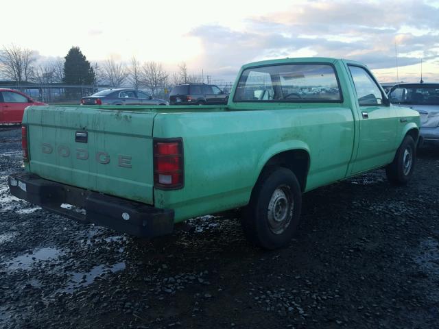 1B7GL26X7KS127650 - 1989 DODGE DAKOTA GREEN photo 4