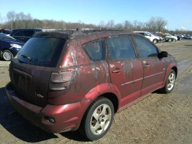 5Y2SL63855Z401857 - 2005 PONTIAC VIBE MAROON photo 4