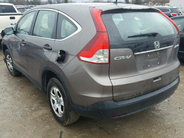 5J6RM4H31EL033784 - 2014 HONDA CR-V LX BROWN photo 3