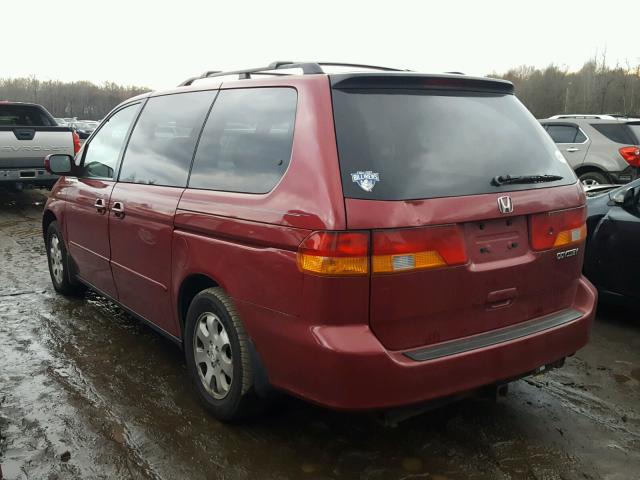 5FNRL18963B063276 - 2003 HONDA ODYSSEY EX RED photo 3