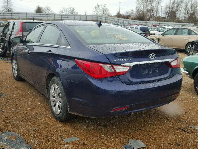 5NPEB4AC6CH498678 - 2012 HYUNDAI SONATA GLS BLUE photo 3