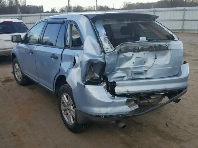 2FMDK36C38BA26354 - 2008 FORD EDGE SE BLUE photo 3