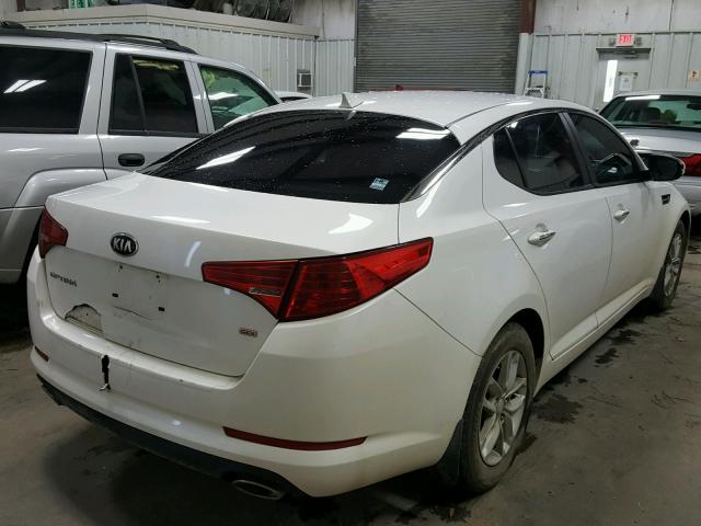 KNAGM4A77D5309816 - 2013 KIA OPTIMA LX WHITE photo 4