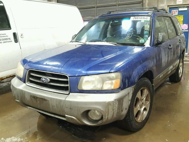 JF1SG65604H718746 - 2004 SUBARU FORESTER 2 BLUE photo 2