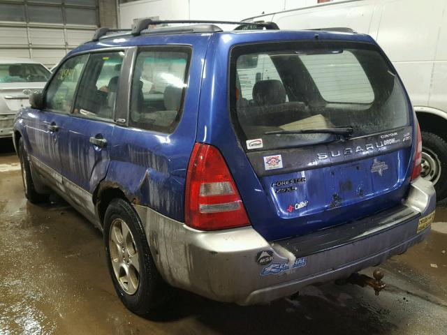 JF1SG65604H718746 - 2004 SUBARU FORESTER 2 BLUE photo 3