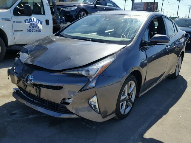 JTDKARFU2G3023308 - 2016 TOYOTA PRIUS CHARCOAL photo 2