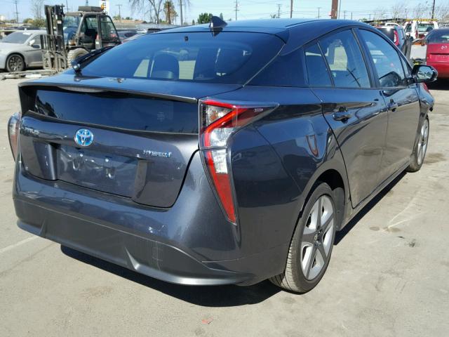 JTDKARFU2G3023308 - 2016 TOYOTA PRIUS CHARCOAL photo 4