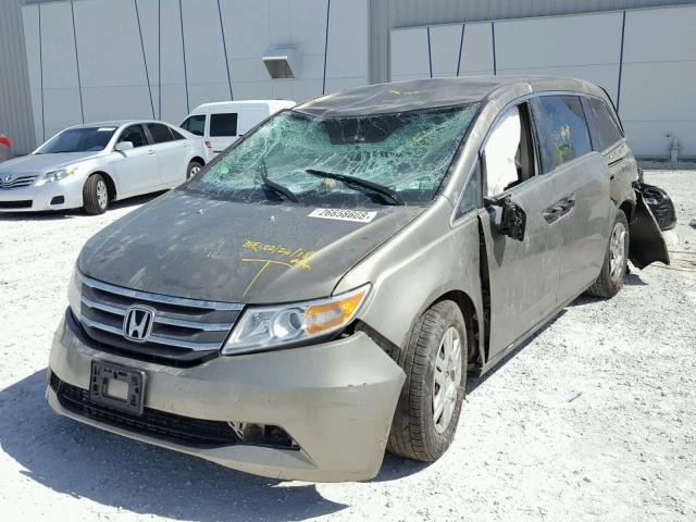 5FNRL5H2XBB050135 - 2011 HONDA ODYSSEY LX SILVER photo 2