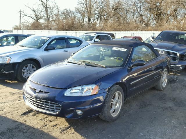 1C3EL65R92N108568 - 2002 CHRYSLER SEBRING LI BLUE photo 2