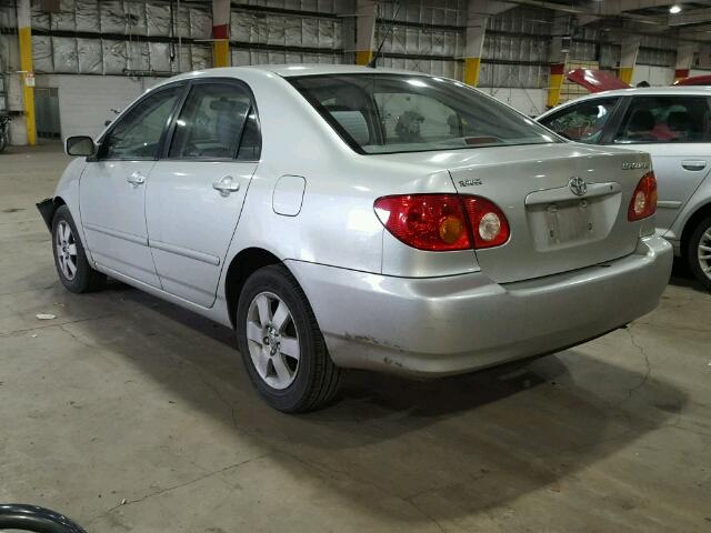 JTDBR38E242032135 - 2004 TOYOTA COROLLA CE SILVER photo 3