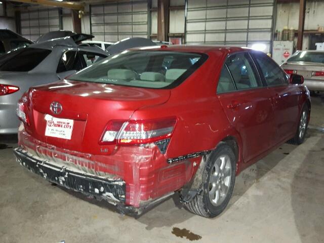 4T4BF3EK3BR208762 - 2011 TOYOTA CAMRY BASE RED photo 4