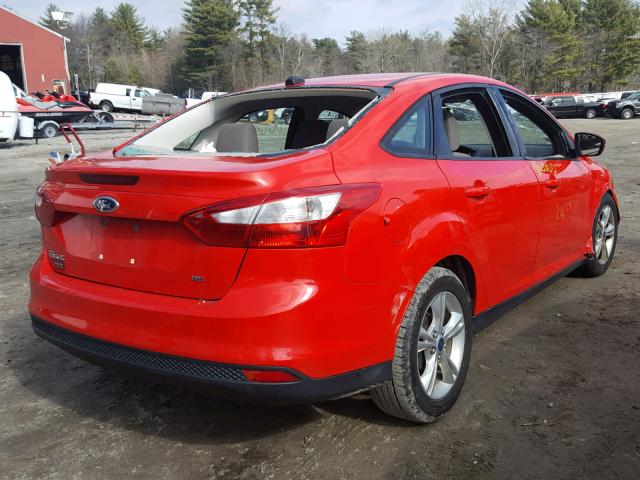 1FADP3F20EL284958 - 2014 FORD FOCUS SE RED photo 4