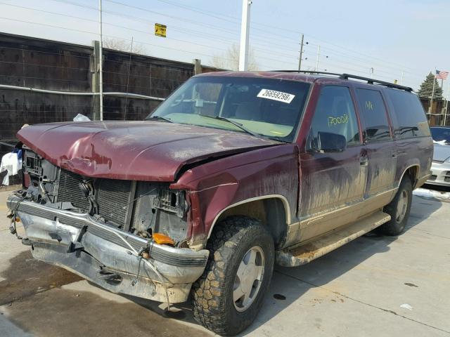 1GNFK16R5XJ341101 - 1999 CHEVROLET SUBURBAN K RED photo 2