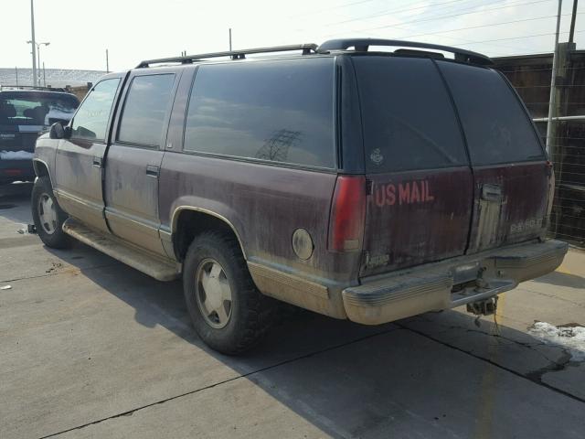 1GNFK16R5XJ341101 - 1999 CHEVROLET SUBURBAN K RED photo 3