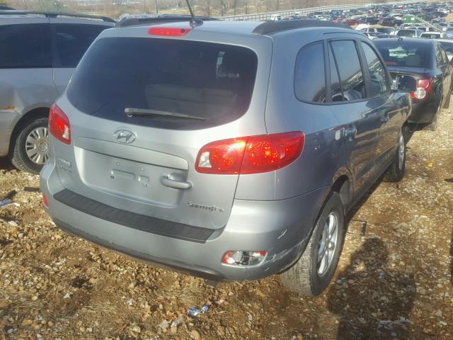 5NMSG13D78H167816 - 2008 HYUNDAI SANTA FE G BLUE photo 4