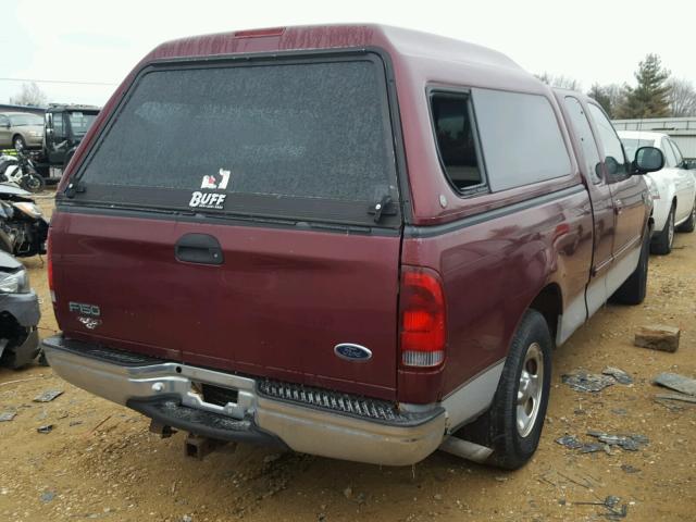 1FTRX17W4XNC12674 - 1999 FORD F150 MAROON photo 4