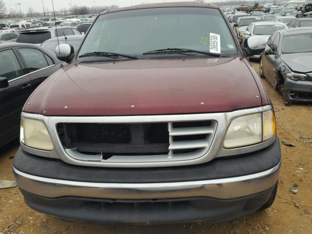 1FTRX17W4XNC12674 - 1999 FORD F150 MAROON photo 9