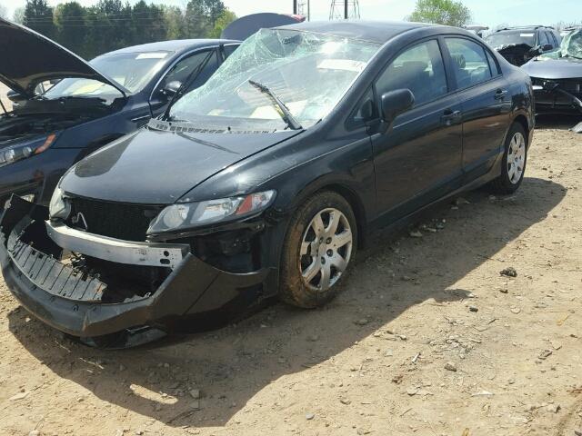 2HGFA1F54AH319318 - 2010 HONDA CIVIC BLACK photo 2