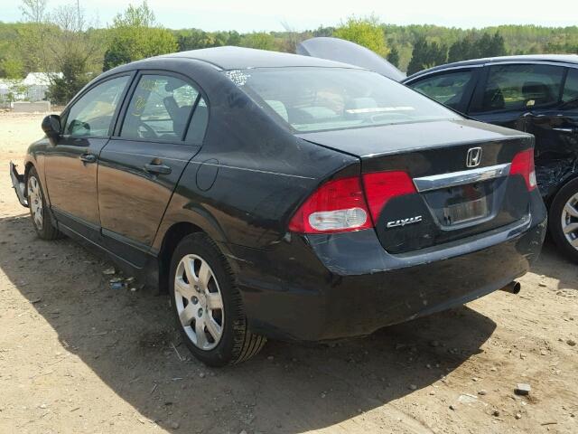 2HGFA1F54AH319318 - 2010 HONDA CIVIC BLACK photo 3